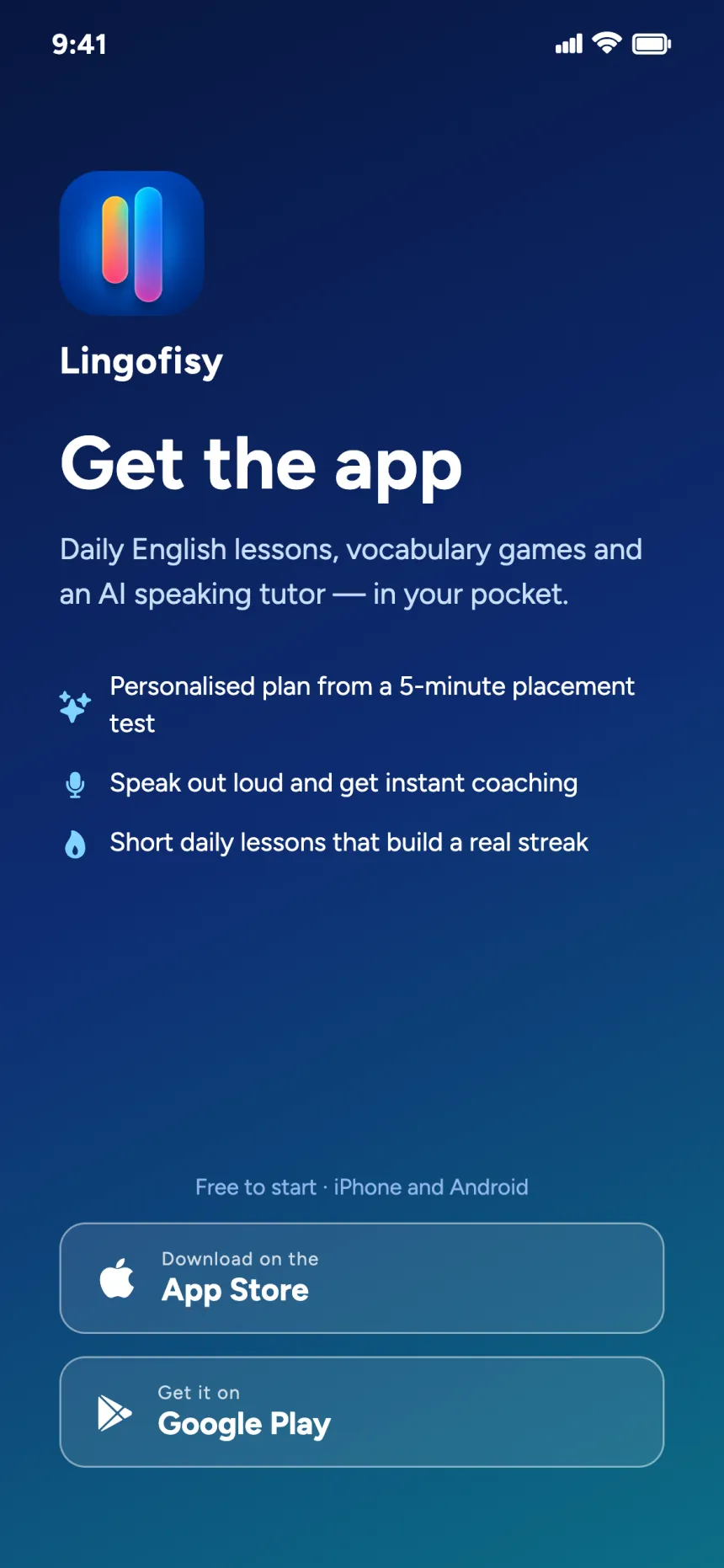 Get the Lingofisy app